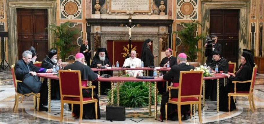 O Papa com os Patriarcas orientais no dia de oração pelo Líbano